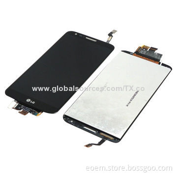 Mobile Phones LCD and Touch Screen with Frame Assembly, in blacks for LG g2